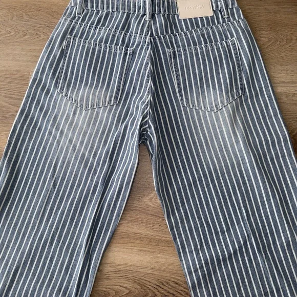 Princess Polly Blue & White Striped Wide Leg Pants - Picture 6 of 8